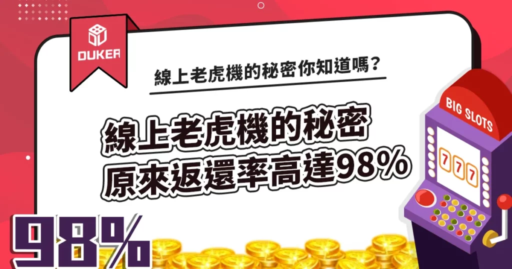 線上老虎機的秘密你知道嗎？原來返還率高達98%