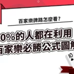 百家樂牌路怎麼看90%的人都在利用「百家樂必勝公式圖解」