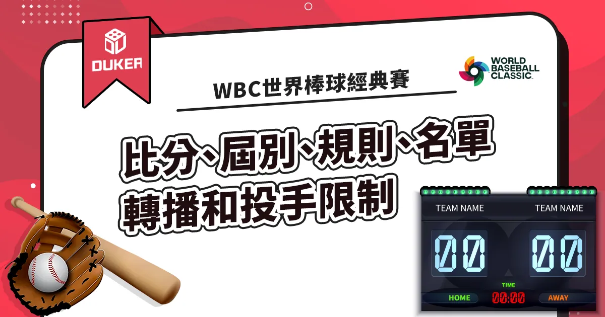 WBC經典賽：經典賽比分、屆別、規則、名單、轉播和投手限制